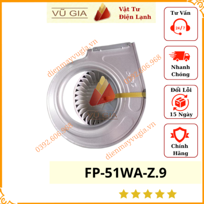 Cánh quạt nhựa của dàn lạnh FCU Midea 12226200000307 / FP-51WA-Z.9 / FCU MKT3-600G30